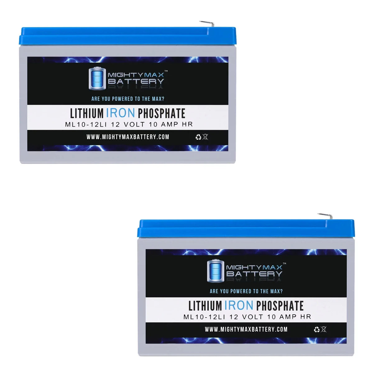 12V 10AH Lithium Replacement Battery matching with Dynacell WP6.512 - 2 Pack