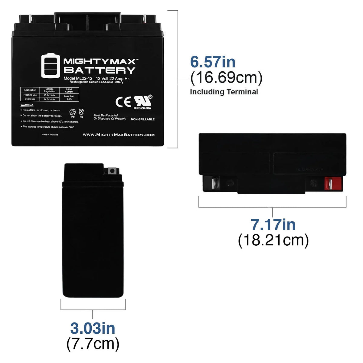 12V 22AH  Battery for Alante Jr Scooter Wheelchair GP 200  - 2 Pack