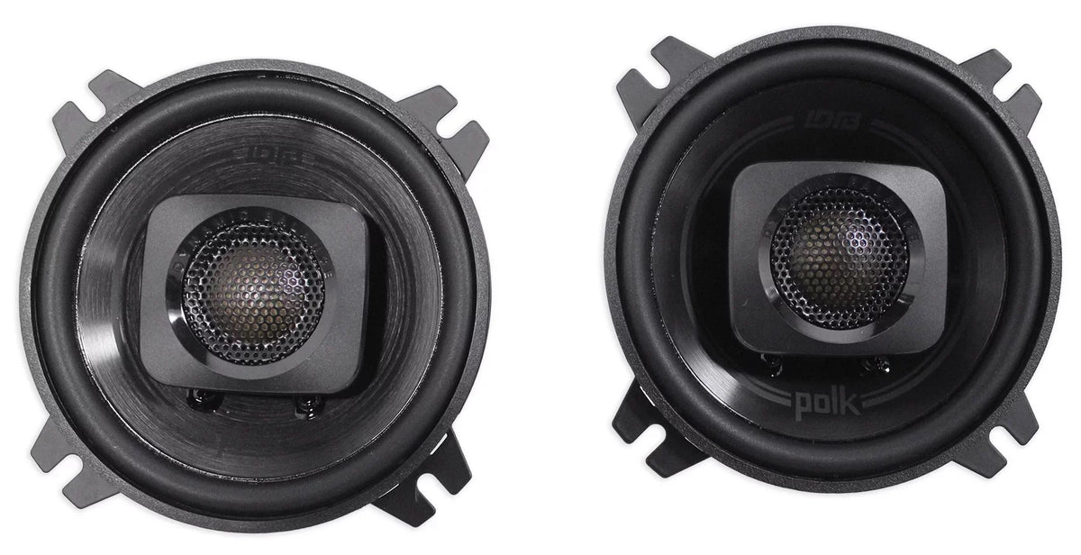 (2) Polk Audio DB402 4" 270 Watt Car Audio ATV/Motorcycle/ship Speakers+Rockmat