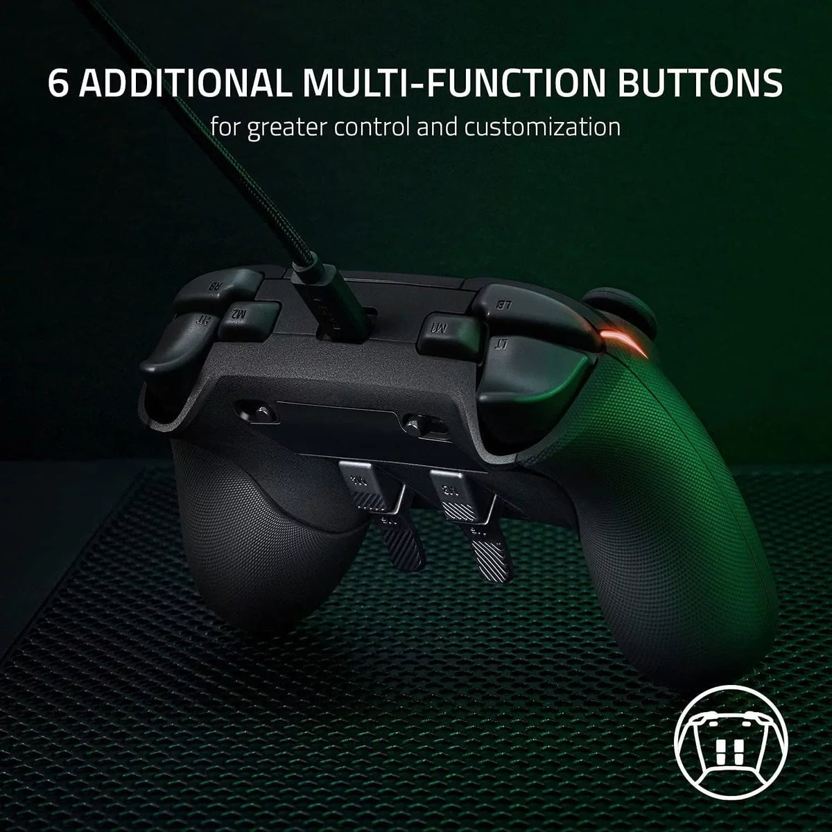 '- Wolverine V2 Chroma Pro Gaming Controller for Xbox Series X|S with RGB Chroma Backlighting - Black With Cleaning Electric kit Bolt Axtion Bundle Like New